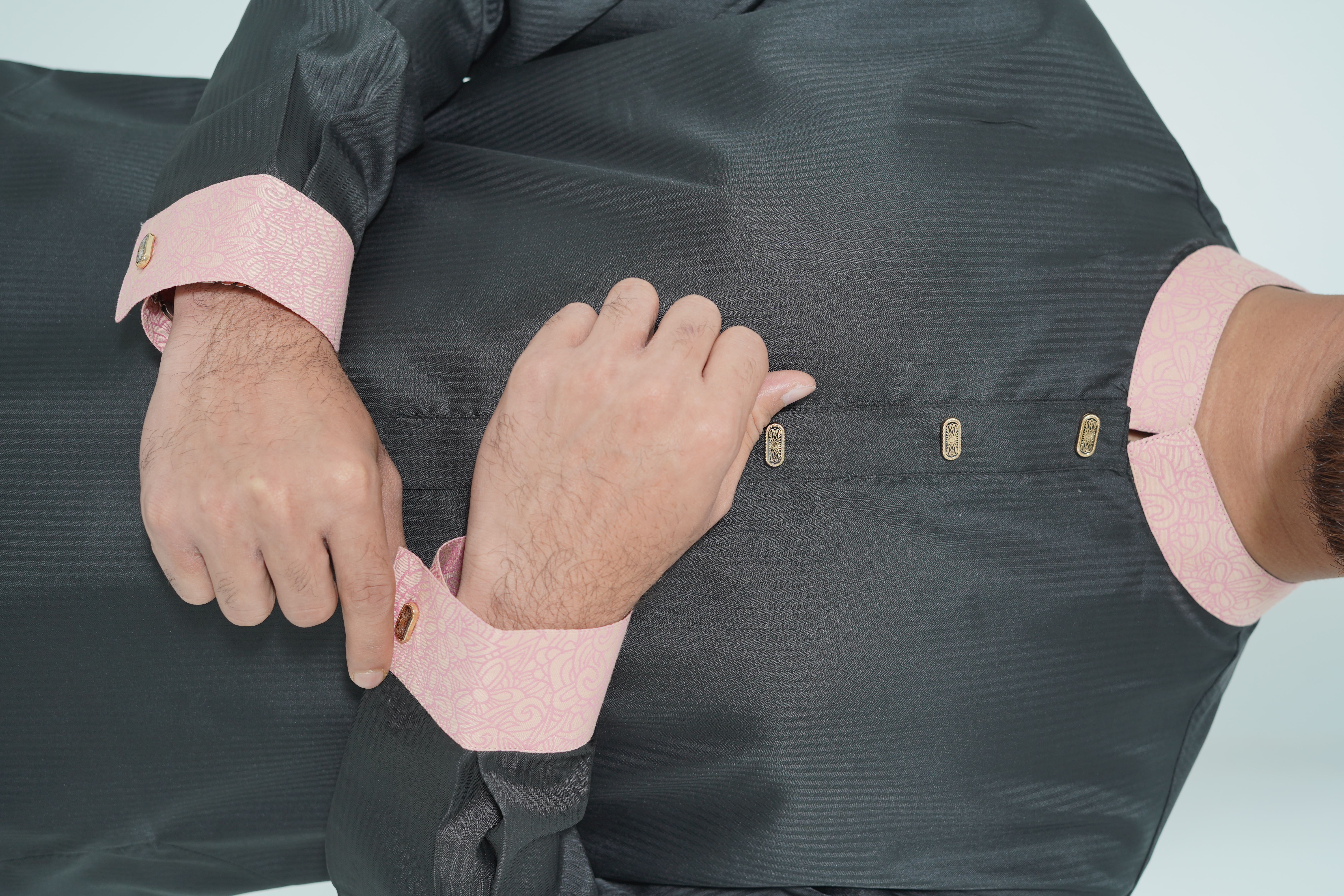 Premium Ebony Black Panjabi- PN-F5002